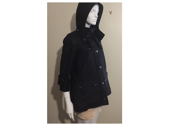 Burberry Gabardina con capucha y forro de cuadros nova Negro - vista 4