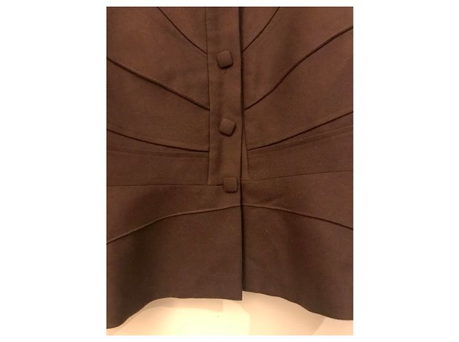 Giacca couture Emmanuelle Khanh Cioccolato - vista 3