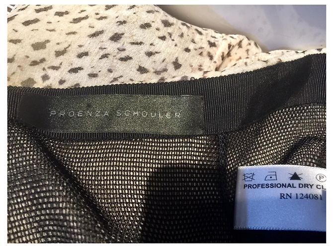 Falda Proenza Schouler de seda crema con estampado abstracto Multicolor - vista 4
