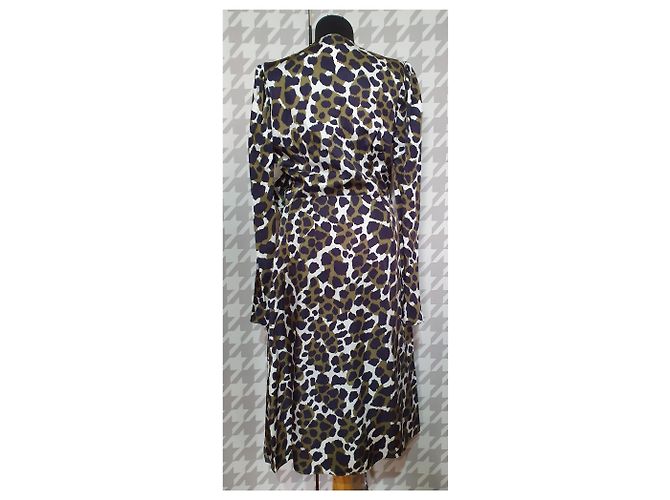 By Malene Birger Orixt Kleid Viskose Schwarz Weiß Grün - Ansicht 4