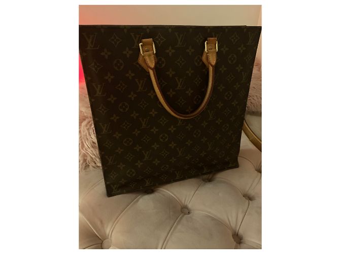 Borsa tote Louis Vuitton in pelle marrone scuro - vista 2
