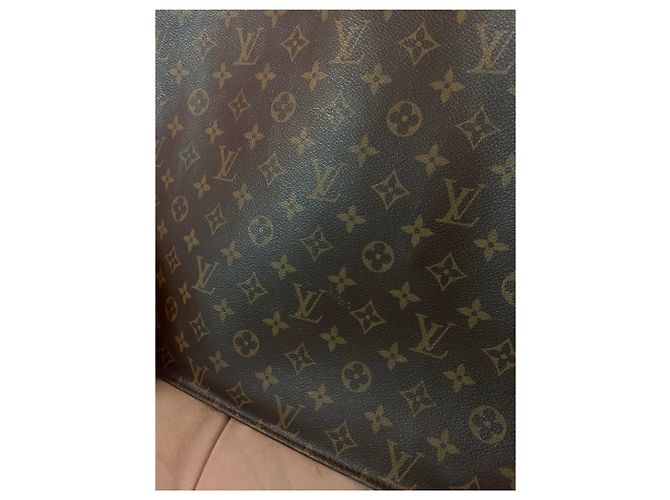 Borsa tote Louis Vuitton in pelle marrone scuro - vista 3