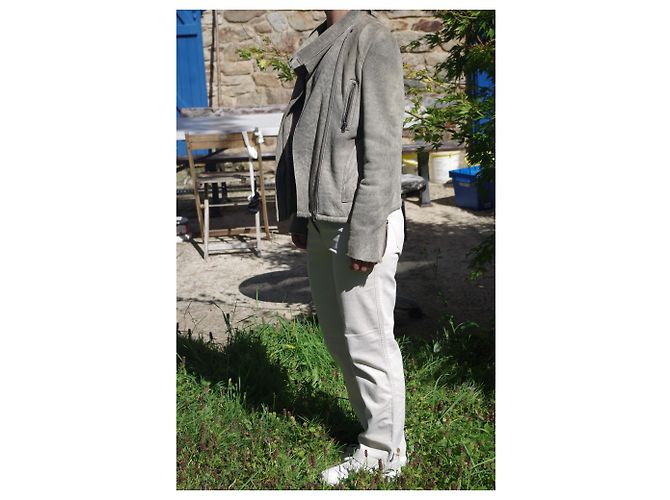 chaqueta sandro pitillo de lana cruda - vista 7