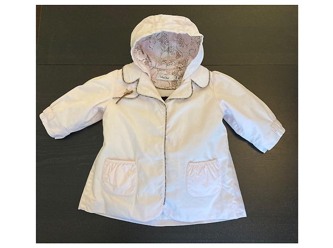 Abrigo Baby Dior Rosa de Algodón con Capucha Floral 12 Meses - vista 4