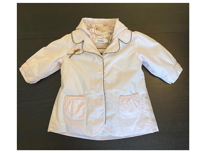 Abrigo Baby Dior Rosa de Algodón con Capucha Floral 12 Meses - vista 5