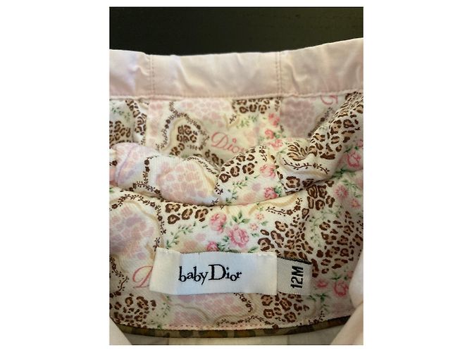 Abrigo Baby Dior Rosa de Algodón con Capucha Floral 12 Meses - vista 6