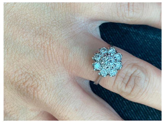Autre Marque Marguerite Ring Weißgold silberfarben - Ansicht 2