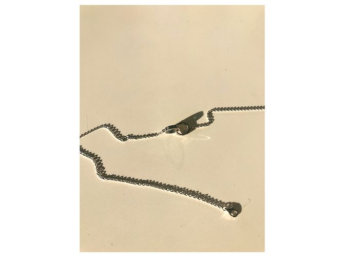 Collana con Pendente Cartier Love Oro Bianco Silver hardware - vista 6
