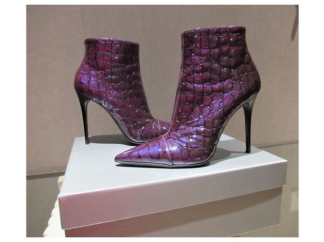 Botas de charol violeta de Gianmarco Lorenzi - vista 2