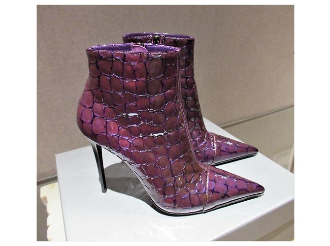 Botas de charol violeta de Gianmarco Lorenzi - vista 5