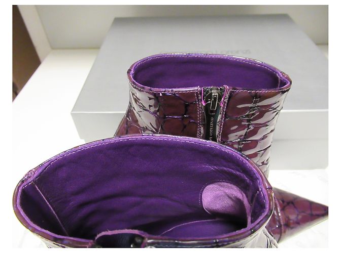 Botas de charol violeta de Gianmarco Lorenzi - vista 7