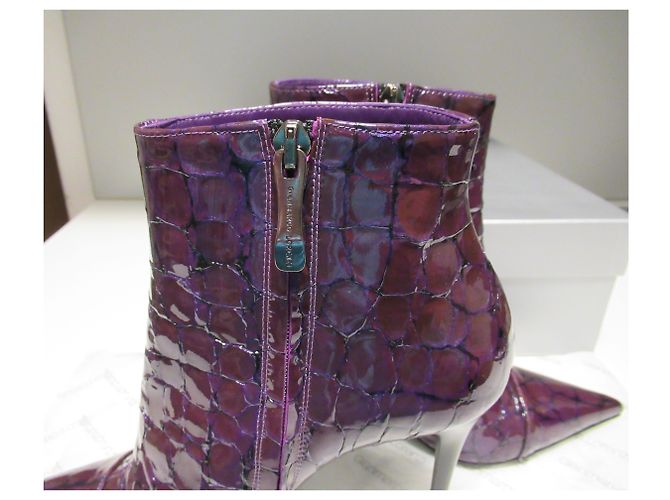 Botas de charol violeta de Gianmarco Lorenzi - vista 8