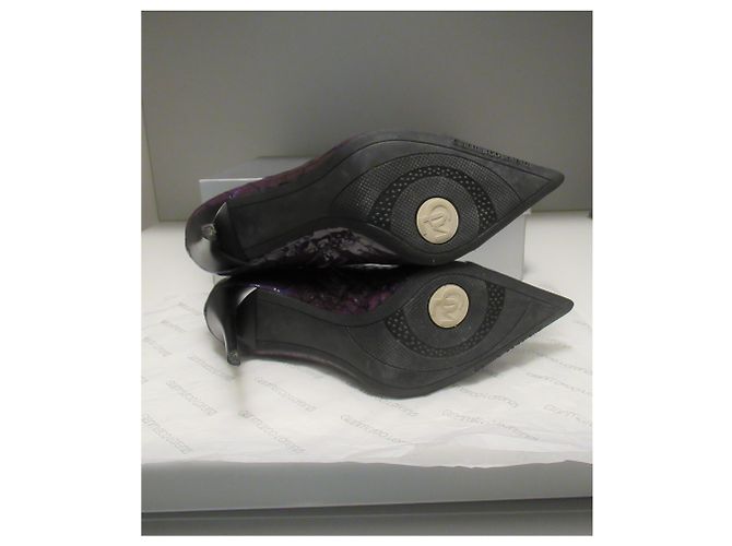 Botas de charol violeta de Gianmarco Lorenzi - vista 9