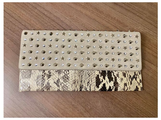 Philipp Plein Python Clutch com Swarovski Impressão em python - vista 3