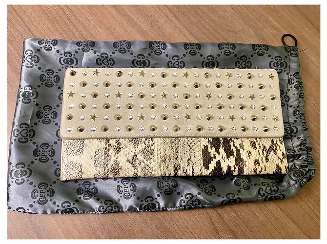 Philipp Plein Python Clutch com Swarovski Impressão em python - vista 4