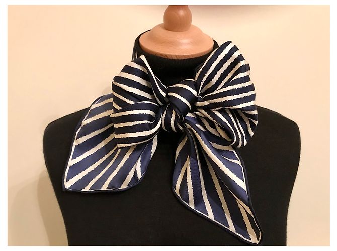 Hermès Sole Nero Bianco Blu navy - vista 12