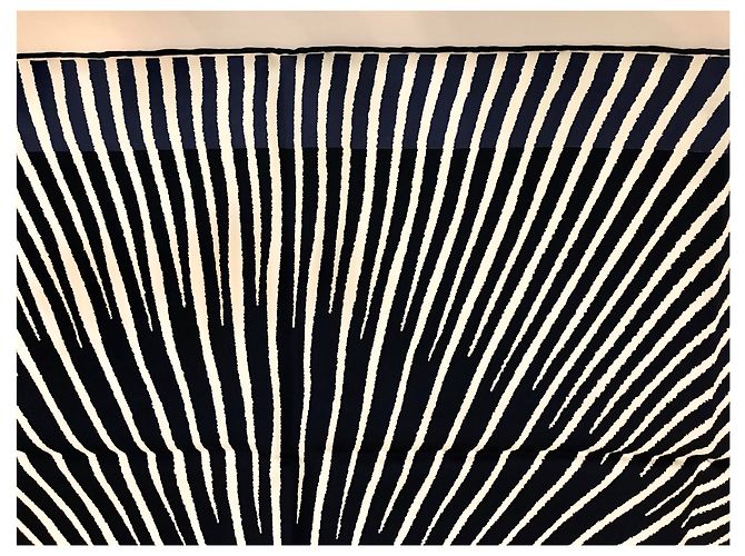 Hermès Sole Nero Bianco Blu navy - vista 3