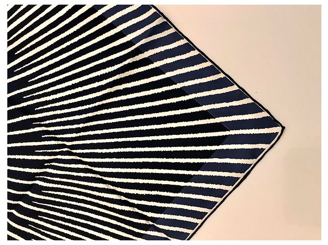 Hermès Sole Nero Bianco Blu navy - vista 4