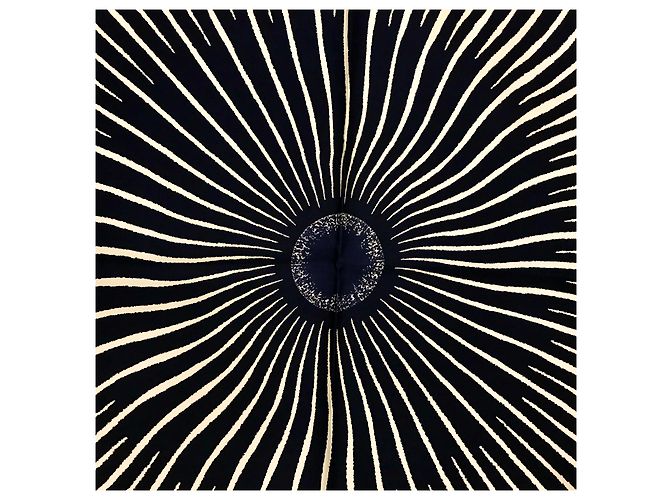 Hermès Sole Nero Bianco Blu navy - vista 6
