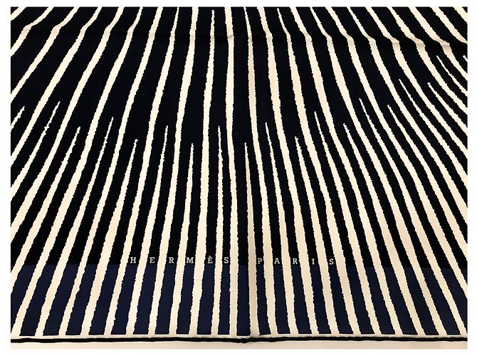 Hermès Sole Nero Bianco Blu navy - vista 9
