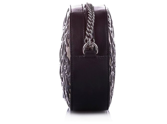 Borsa a tracolla Gucci GG Supreme Arabesque marrone - vista 3