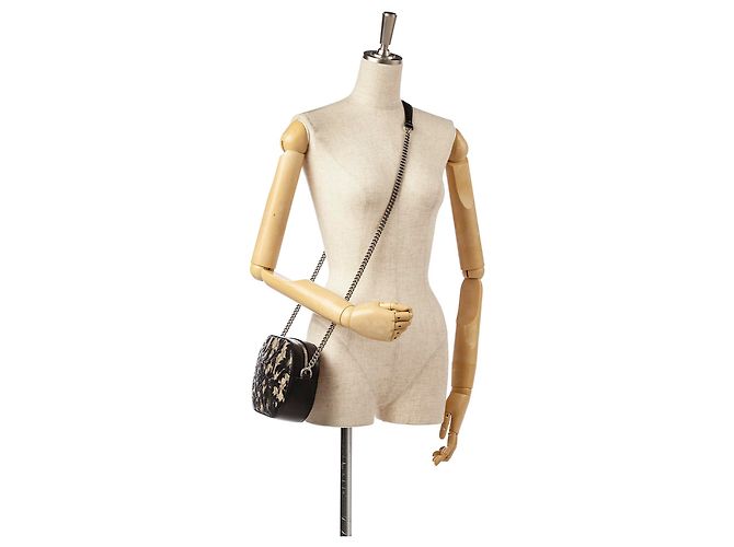 Borsa a tracolla Gucci GG Supreme Arabesque marrone - vista 7