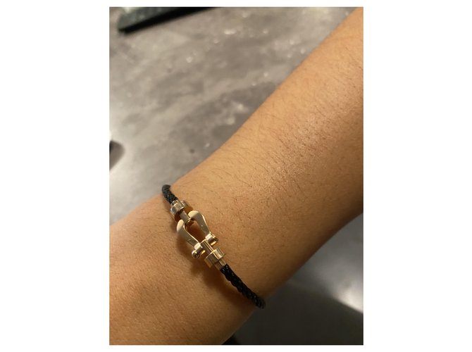 Fred Bracciale Force 10 Acciaio e Oro Rosa Nero e Rosa - vista 2