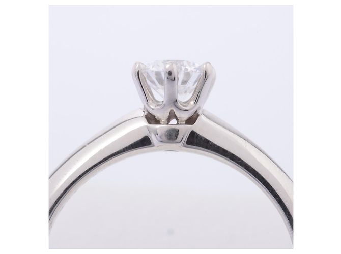 TIFFANY & CO, TIFFANY & CO. Solitär 0.35ct D / VVS1 Runder Brilliant Diamond Verlobungsring Silber - Ansicht 4