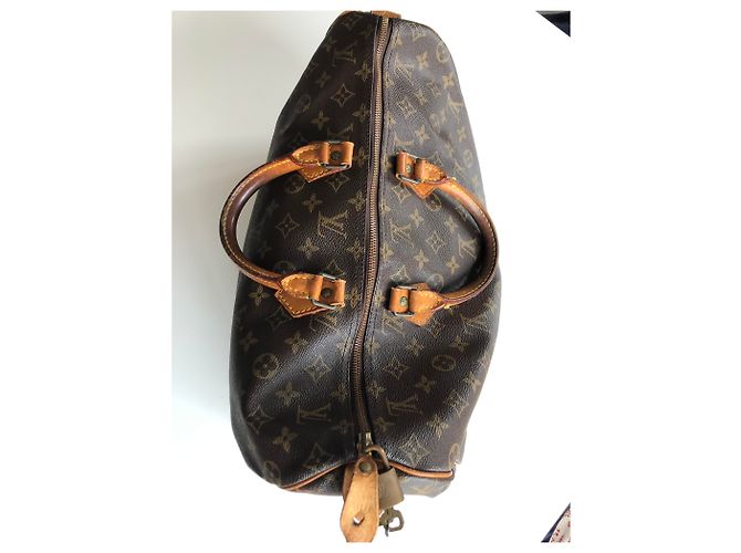 Borsa a mano Louis Vuitton Speedy 40 in pelle marrone - vista 4