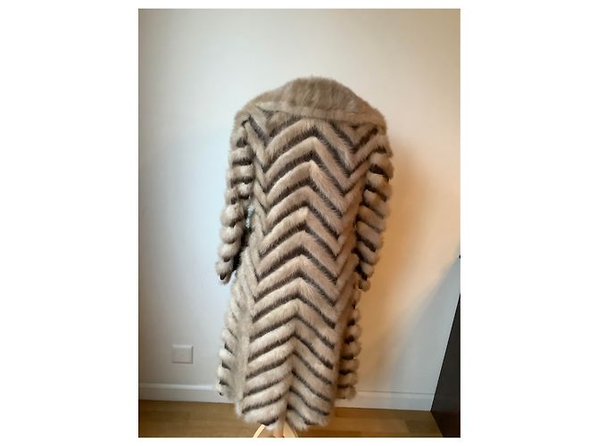 Anonyme Abrigos, Ropa de calle Beige - vista 3