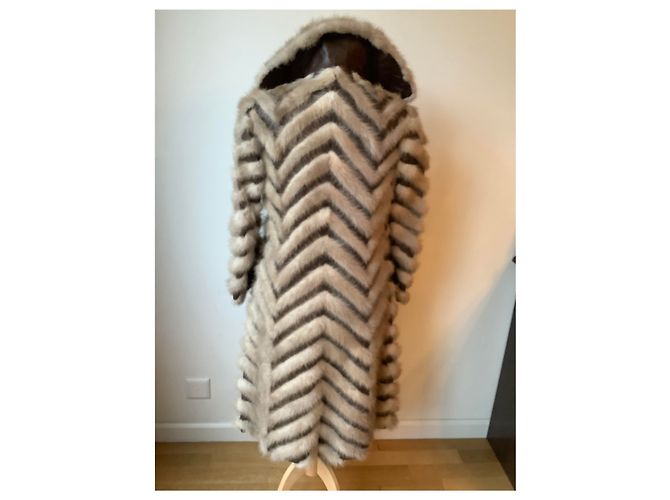 Anonyme Abrigos, Ropa de calle Beige - vista 4