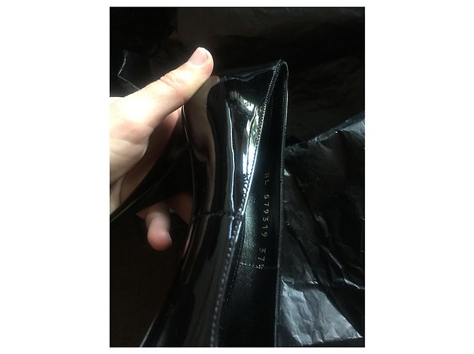 Décolleté Saint Laurent Kiki 85 in vernice nera Nero - vista 6