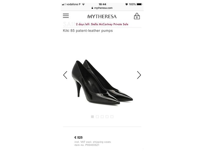 Décolleté Saint Laurent Kiki 85 in vernice nera Nero - vista 8