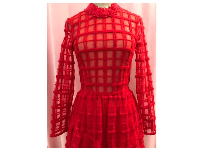 Vestido Simone Rocha de tul rojo Roja - vista 3
