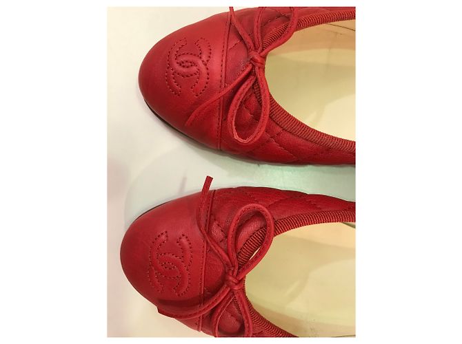 Chanel Bailarinas Roja - vista 3