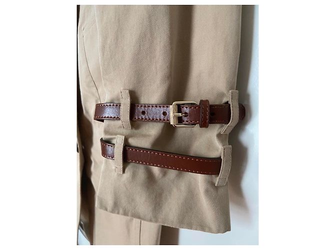 Gabardina Burberry Prorsum Khaki de Algodón Caqui - vista 4