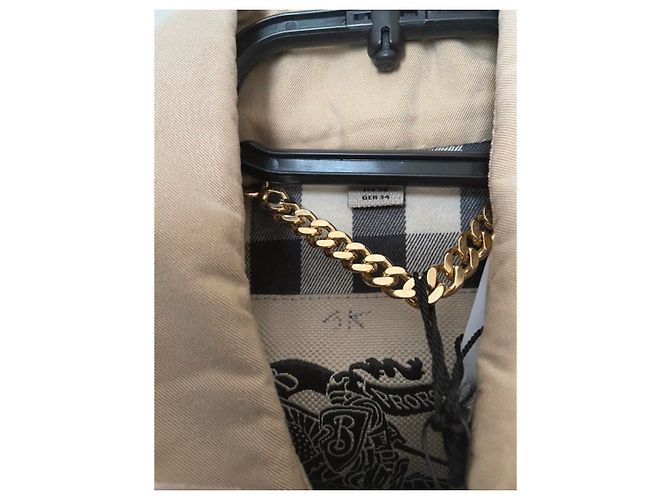 Gabardina Burberry Prorsum Khaki de Algodón Caqui - vista 8