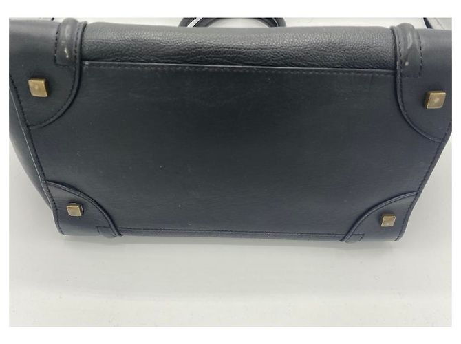Autre Marque Borsa a mano Céline Phantom in pelle nera Nero - vista 3