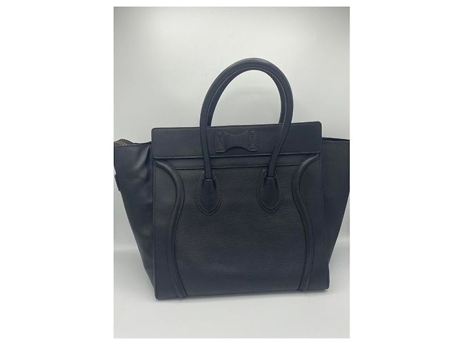 Autre Marque Borsa a mano Céline Phantom in pelle nera Nero - vista 4
