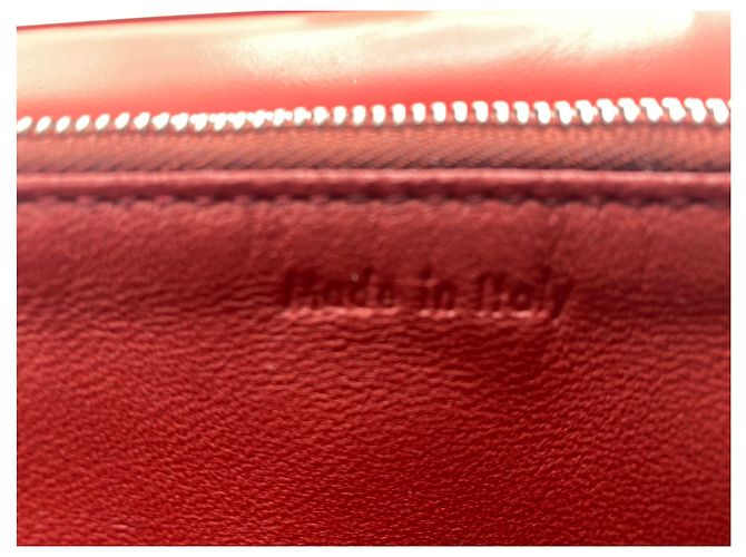 Borsa a mano Céline Clasp in pelle rossa Rosso - vista 5