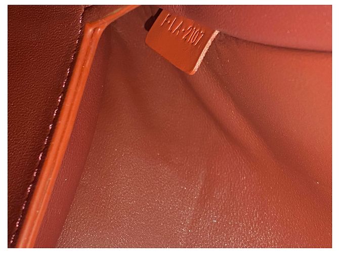 Borsa a mano Céline Clasp in pelle rossa Rosso - vista 6