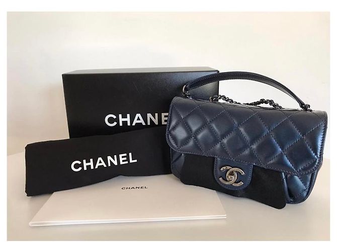 Timeless Chanel Nova pequena bolsa acolchoada Azul - vista 10