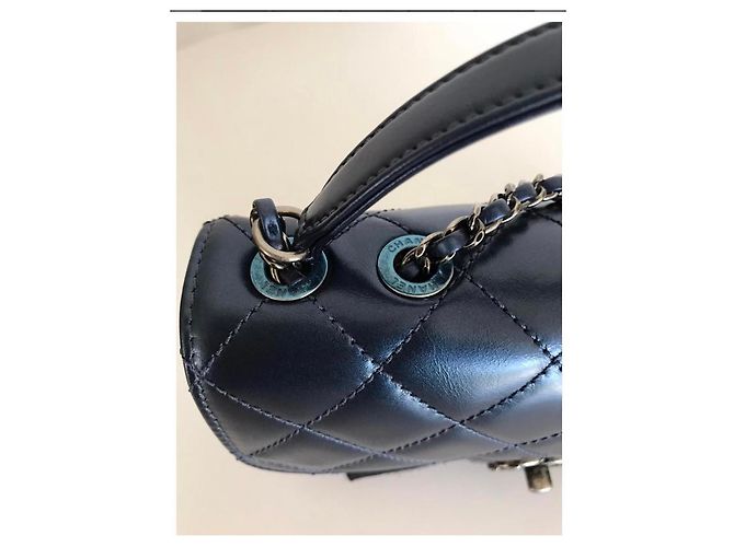 Timeless Chanel Nova pequena bolsa acolchoada Azul - vista 2