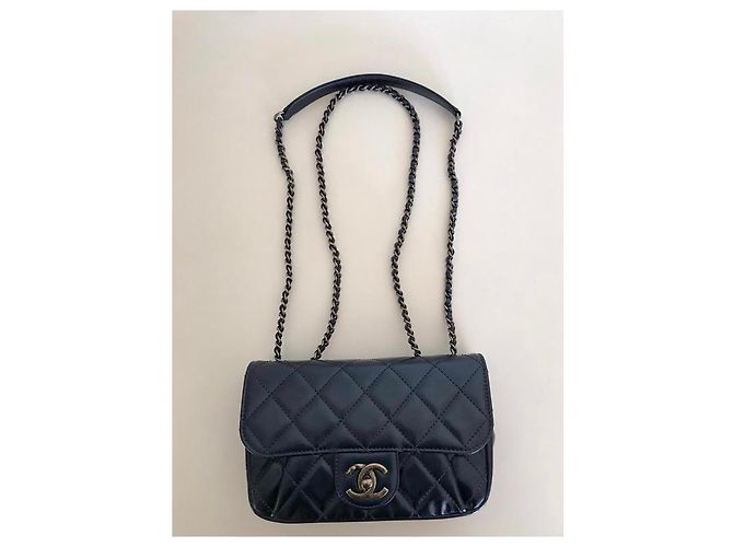 Timeless Chanel Nova pequena bolsa acolchoada Azul - vista 7
