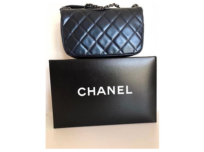 Timeless Chanel Nova pequena bolsa acolchoada Azul - vista 8