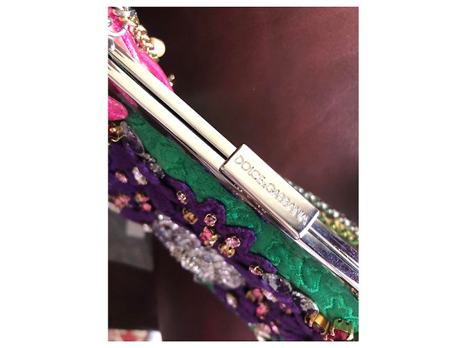 Pochette Dolce & Gabbana con paillettes e cristalli Multicolore - vista 2