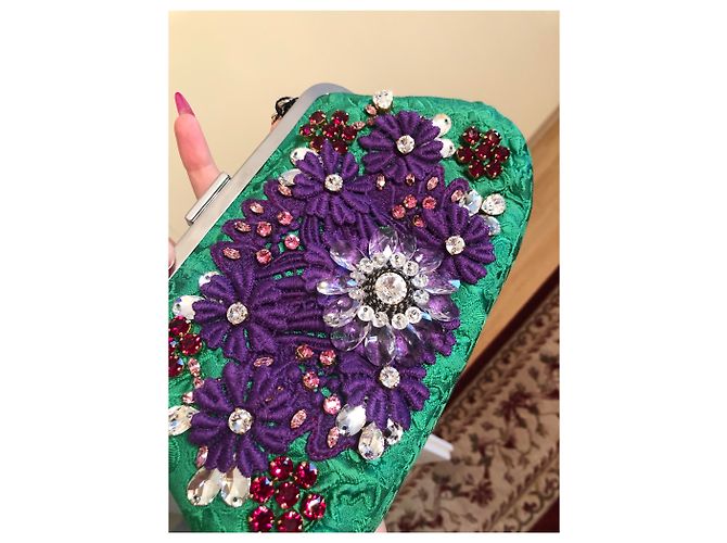 Pochette Dolce & Gabbana con paillettes e cristalli Multicolore - vista 6