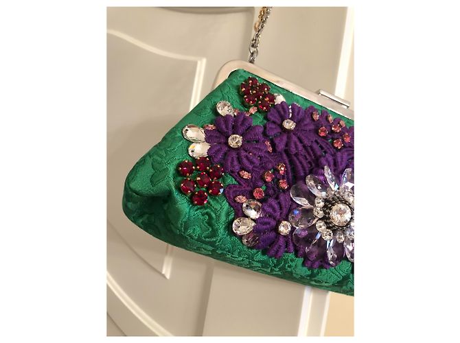 Pochette Dolce & Gabbana con paillettes e cristalli Multicolore - vista 7