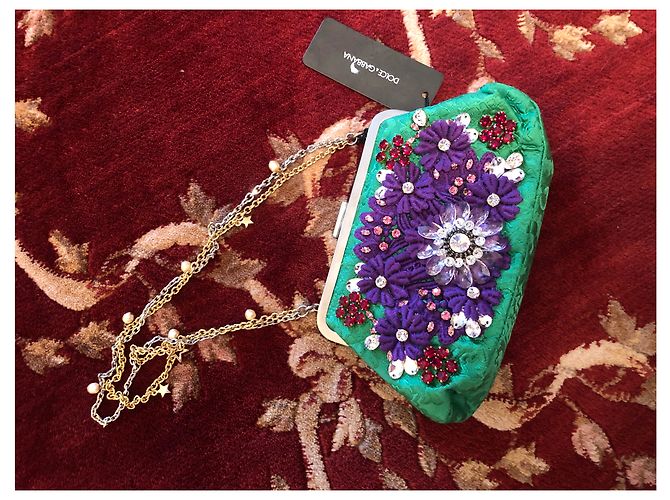 Pochette Dolce & Gabbana con paillettes e cristalli Multicolore - vista 8