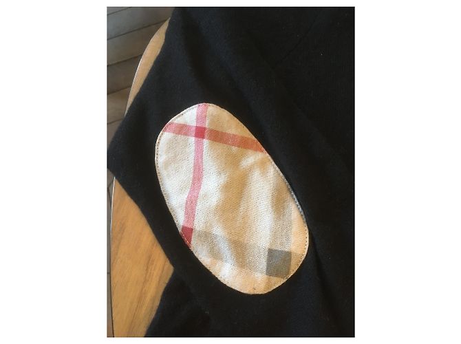 Burberry Pull col V cachemire noir - vue 2